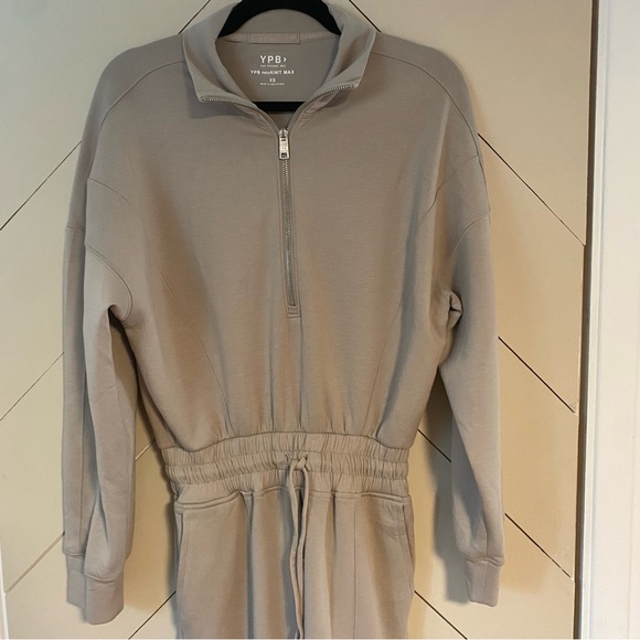 Abercrombie & Fitch Women's Tan Jumpsuit Jogger YPB neoKNIT Max Size XS - Picture 4 of 10